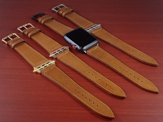 JAPANESE COWHIDE LEATHER for Apple Watch (Brown)