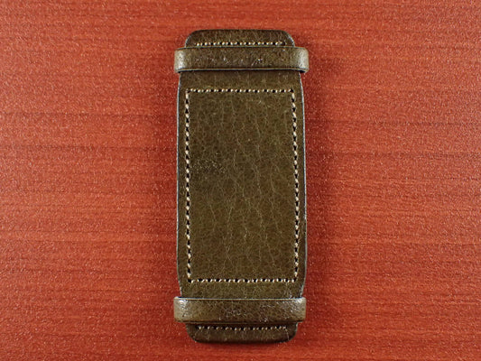 <tc>Leather Pad JAPANESE COWHIDE LEATHER for Rectangular Watch (olive)</tc>
