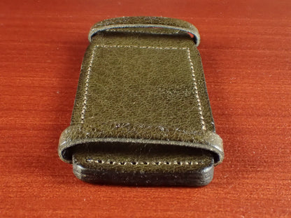 <tc>Leather Pad JAPANESE COWHIDE LEATHER for Rectangular Watch (olive)</tc>