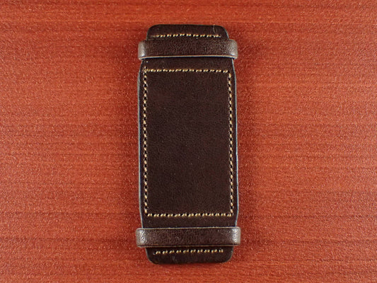 <tc>Leather Pad JAPANESE COWHIDE LEATHER for Rectangular Watch (Dark Brown)</tc>