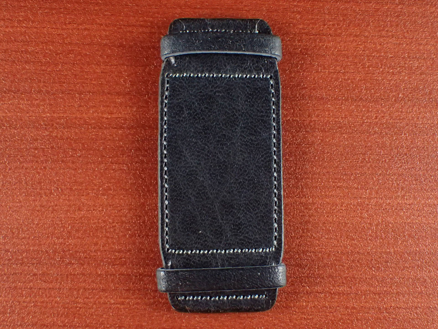 Pedestal JAPANESE COWHIDE LEATHER for Rectangular Watch (Navy)