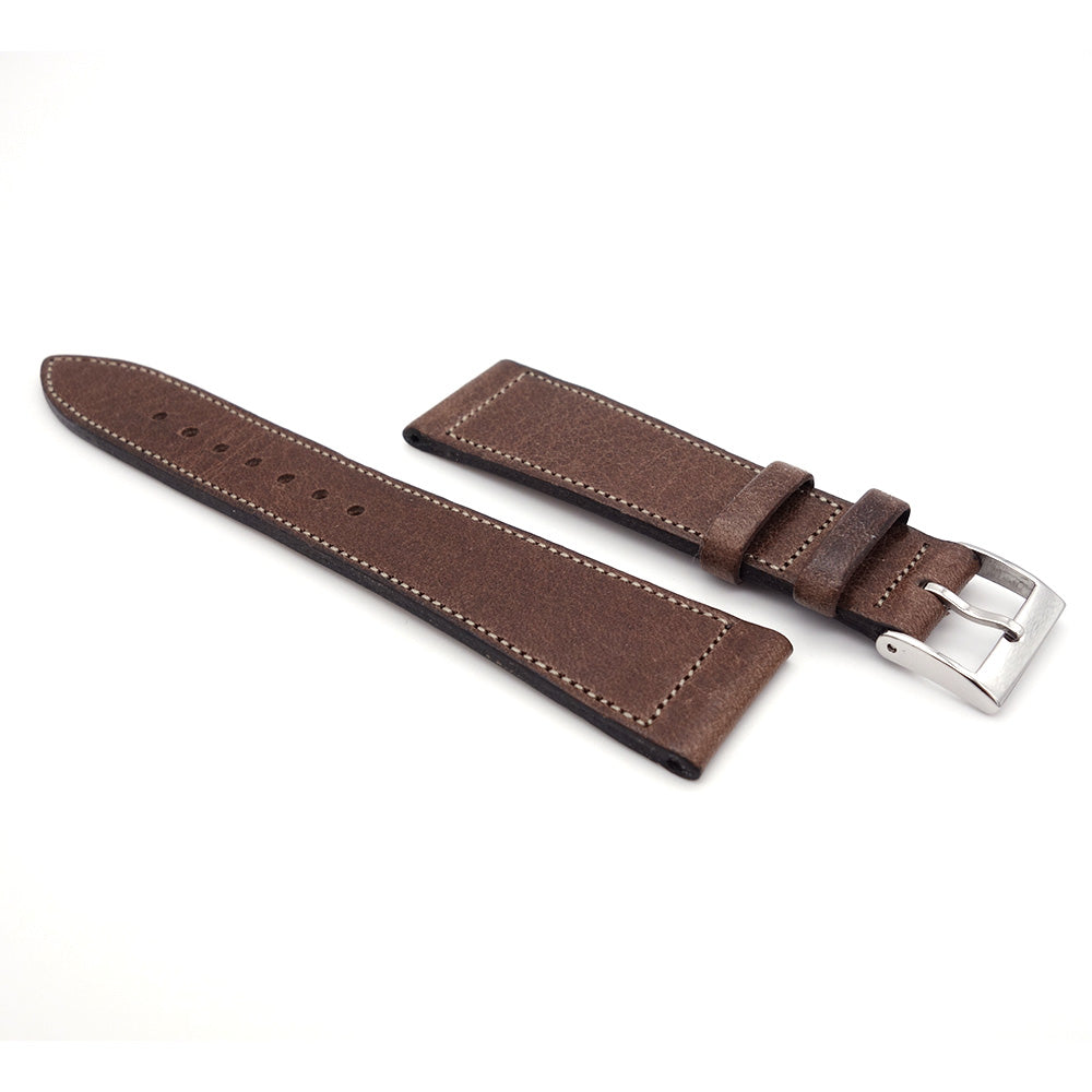 JAPANESE COWHIDE LEATHER STRAP（GRAY BROWN）