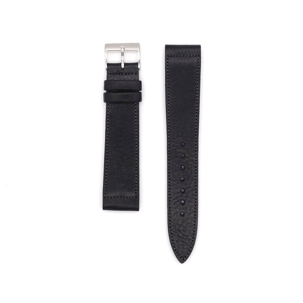 JAPANESE COWHIDE LEATHER OPEN ENDED STRAP (Black)