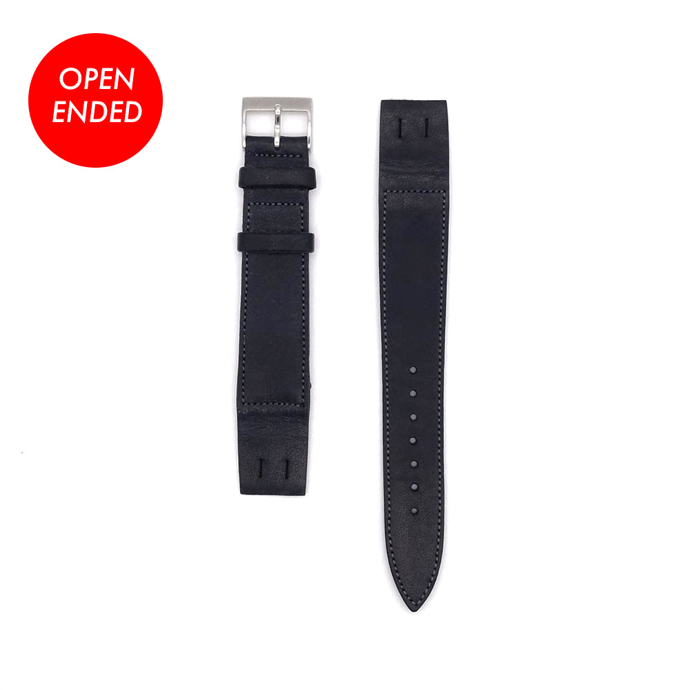 JAPANESE COWHIDE LEATHER OPEN ENDED STRAP (Navy)