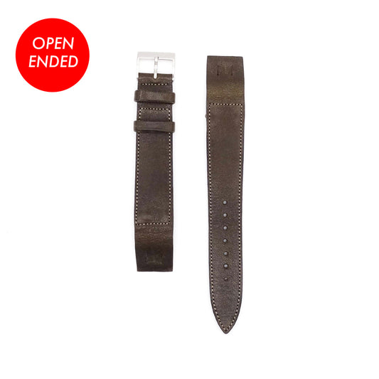 JAPANESE COWHIDE LEATHER OPEN ENDED STRAP (Olive)
