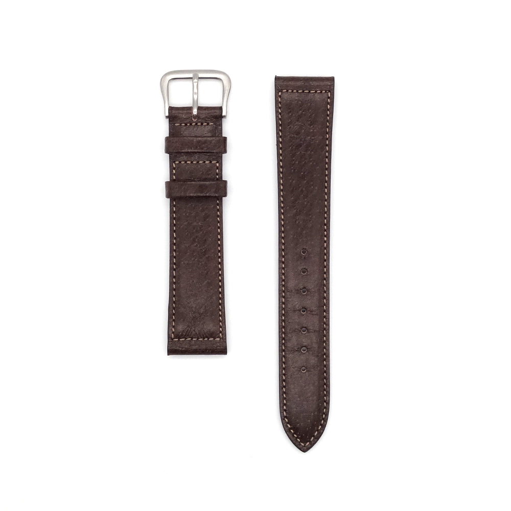 JAPANESE PIGSKIN LEATHER OPEN ENDED STRAP (Brown)